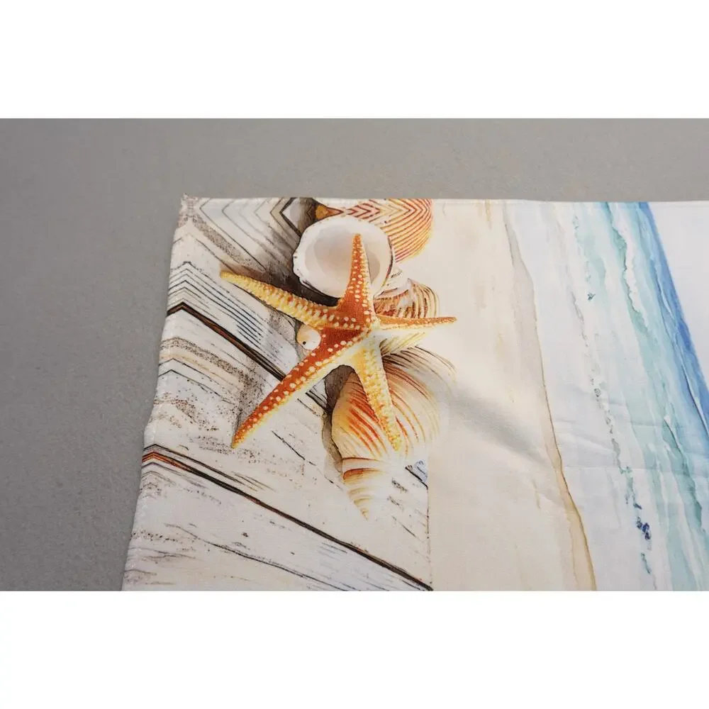 Kitchen Dish Towels Beach Starfish and Seashells